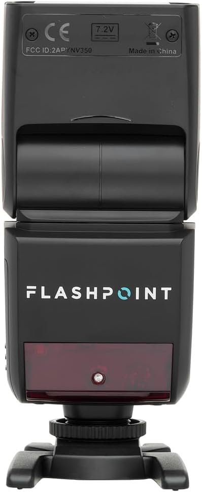 Traseira view of the Flashpoint Zoom Li-Ion Mini R2 TTL Flash showing the control panel