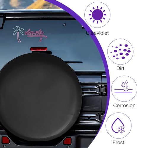 image for TNAIYH Car Spare Tire Cover, 15Inch Dustproof Waterproof Vehicle Spare