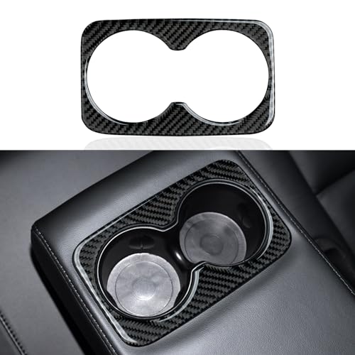 Image of Car Cup Holder Cover Decals for 2011-2024 Dodge Durango / 2011-2021 Jeep Grand Cherokee WK2 Accessories Carbon Fiber Interior Stickers