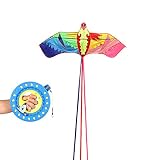 [Crear memoria] ¡Su hijo tendrá tiempo en su vida para volar esta cometa única con usted! Esta cometa triangular tiene una fila larga y es fácil de volar, y sus colores del arco iris se ven espectaculares bajo el cielo azul.