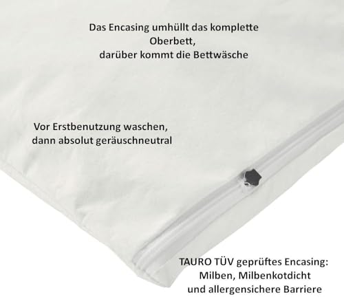 Tauro Oberbettbezug 135 x 200 cm Milbendicht für Allergiker