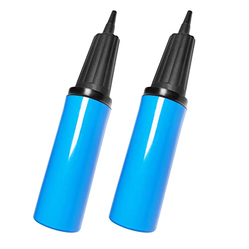 Mini pompe à ballon double action bleu lot de 2 gonfleurs manuels