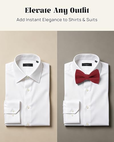 Image of WELROG Classic Pre-Tied Bow Tie for Children & Adults Solid Color Adjustable Bowtie