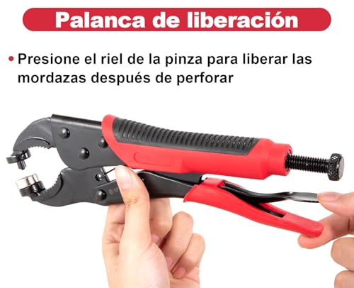 Miniatura 4 de Spurtar Kit De Cierre A Presión Resistente, Herramienta De Cierre A Presión Ajustable Con 3 Troqueles Y 40 Juegos De Botones De 15 Mm Para Cubierta De Barco, Tela De Cuero, Telas, Mezclilla, Lona