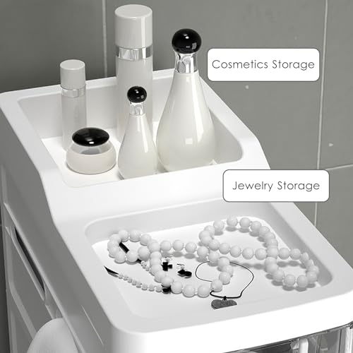Boite rangement plastique bureau et chariot de rangement fin multi-usage - 6
