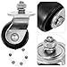 KONTONTY 2.75X1.96 Inch Hydraulic Jack Caster Wheel Replacement Front Swivel Floor Jack Wheel for 2 Ton Industrial Lifting Equipment