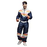 Boland - Traje de esqui para hombre, disfraz para fiestas tematicas, Halloween o carnaval, disfraz años 80