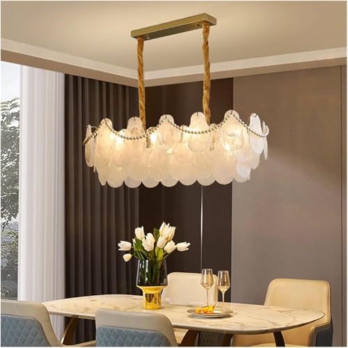 Chandeliers Luxury Atmosphere Living Room Main Light net red Restaurant Glass Chandelier Cloud Cream Wind Warm Bedroom lamp