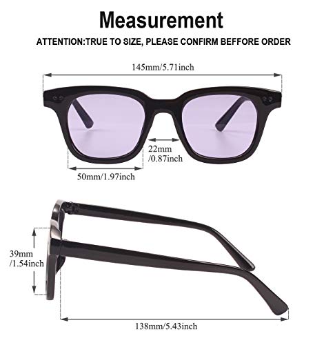 Image of Bestum Inspired Square Sunglasses With Rivets Tinted Lens UV400