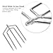 Cyfie Stainless Steel Fishing Gig Gaff Hook with 8mm Screw, Harpoon Hook for Hunting Fish Flounder Frog Gig in Pond River Lake, Capable for Fishing Gaff Gig Pole (5 Prong with 8mm Screw)
