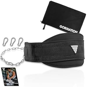 Dip Gürtel, Dip Belt mit Kette oder Seil, für Dips & Krafttraining, Trainingsgürtel mit Chain oder Rope für Calisthenics & Bodybuilding, Gewichthebergürtel bis 1000 kg, Weight lifter Belt