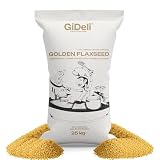 GiDeli Semi di Lino Dorati 25kg - Ricchi di Acidi Grassi Omega 3 e Proteine - Poveri di Zuccheri - Perfetti per la Cottura al Forno - Vegani - Integrali e Naturali - Ideali per Muesli e Pane