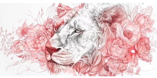 Diamond Painting Lion Abstrait 70x140 : Occupez vos enfants calmement
