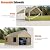 JAMFLY Carport, 12x20 ft Heavy Duty Carport Canopy with Roll-up Windows, Portable Garage with Removable Sidewalls & Doors, Car Canopy with All-Season Tarp for Car, Truck, Boat
