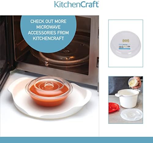 KitchenCraft Pokrywka z Odpowietrznikiem na Żywność do Kuchenki Mikrofalowej, Plastik bez BPA, na Talerze do 26 cm Średnicy