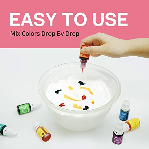 Eltin Food Coloring Set V2 - Gel Food Coloring Liquid For Baking | Edible Food Dye Coloring For Cake Decorating, Cookie Decorating, Slime | Easter, Christmas, Halloween Food Coloring Gel | Vegan Gel Food Coloring Set (12 Colors, 0.35Oz/Ea) #TOP1