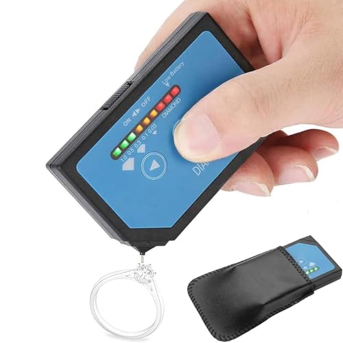 Portable Gem Tester, Gemstone Tester with LED Indicator Light & Touch Screen, Accurate Test and Easy to Read, No Calibration Needed and Easy to Carry, Gemstone Tester for All Stones