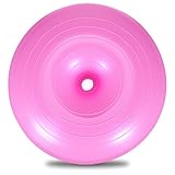 FRCOLOR 50cm Gymnastikball aus PVC Explosionsgeschützter Donut Yoga Ball mit Rutschfester Oberfläche und Luftpumpe für Stretching und Kräftigungstraining zu Hause