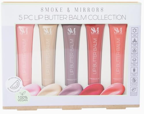 Smoke & Mirrors 5 Pc Lip Butter Balm Collection, Infused with Watermelon Seed Oil, Vegan, 15 mL Each image 2