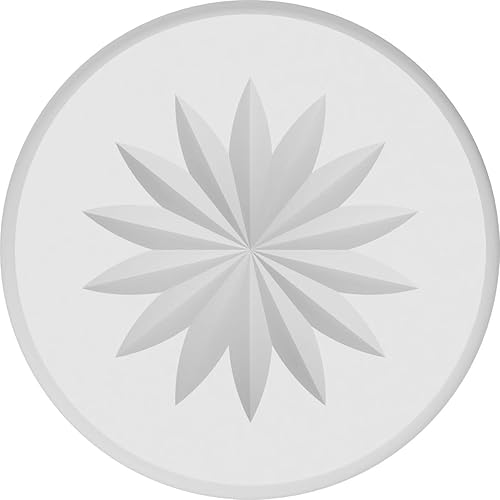 Miniatura 2 de Ekena Millwork ROSP070X070X100GRY11 Roseta de flores Grayson estándar con borde redondeado, 7 pulgadas de ancho x 7 pulgadas de alto x 1 "P