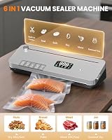 Compact Food Vacuum Sealer 75kPa, Built-in Cutter & Digital Timer, 20 Bags — image 9
