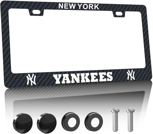 1PCS Carbon Fiber License Plate Frame for Yankees