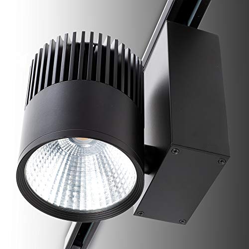 Schienenlicht LED 30W 2538Lm 3000ºK 3-Phasen UGR19 50.000H [JW-TR30W-BLACK-WW] | Greenice