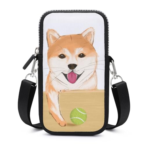 Sacoche téléphone drôle de chien pour balades et sorties citadines