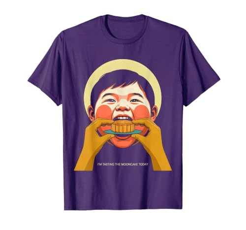 I'm Tasting The Mooncake Today Mid Autumn Festival Kids T-Shirt, Men, Purple, 3X-Large
