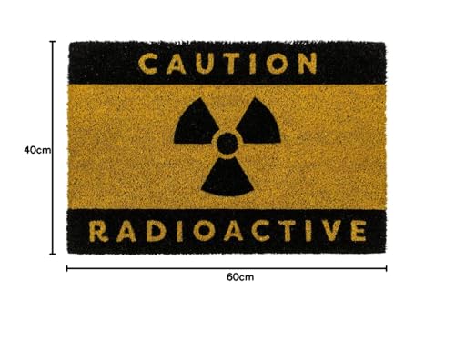 Paillasson Caution Radioactive stop saleté tapis entrée rigolo - 3
