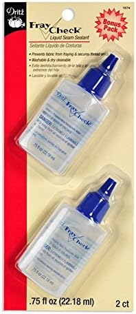 Dritz Fray Check Liquid Seam Sealant Glue Bonus Value Pack - 2 Bottles 3/4 Oz