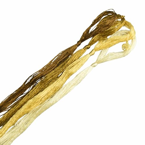Image of 4 Skeins Mulberry Silk Floss Embroidery Thread Floss-Cross Stitch Threads China Silk Woven Jewelry Threads DIY Sewing Kits (12)