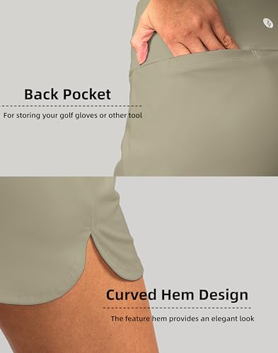 Image of SANTINY Women's Golf Skirts Skorts High Waisted Tennis Skirt Athletic Workout Casual Skorts for Woman with Short Pockets