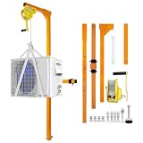 SDdPulse Klimagerät Hebekran mit manueller Seilwinde für einfache Installation der Außeneinheit, 15 m Höhe, Orange, 15 m