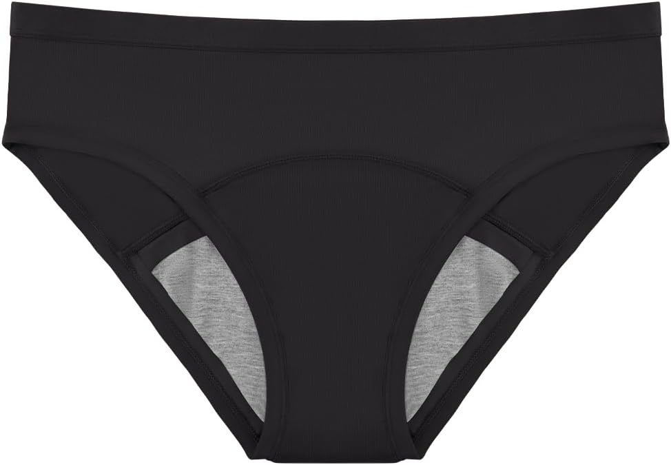 CARER Cotton Period Underwear Reusable Absorbent Brief Washable Leak-Proof Menstrual Bikini Incontinence Panties for Women
