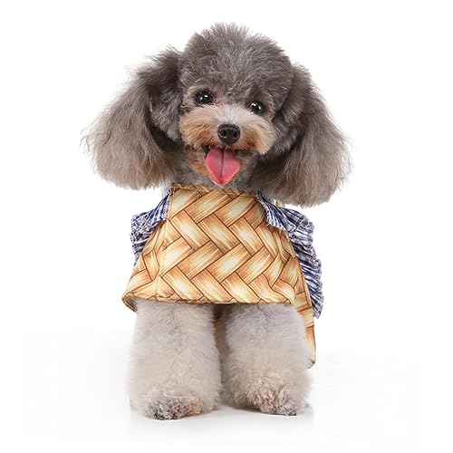Disfraz para perro amarillo en forma de canasta M miniatura 6