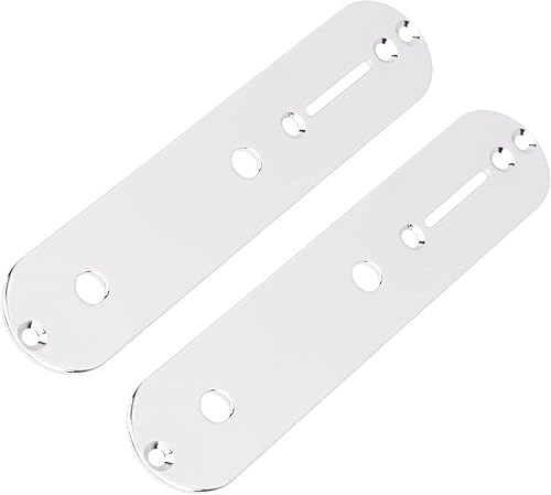 Miniatura 6 de 2 piezas de placa de control de Yootones placa de montaje para tele Telecaster estilo guitarra eléctrica piezas de repuesto (negro)