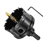 METALLIXITY 58mm(2-9/32") Carbide Hole Saw, TCT Hole Cutters for Thick Stainless Steel Steel Sheet Metal Iron, Black