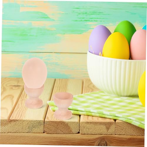 FUNNETOYU 12 Stück Teiliges Set Unbehandelte Holz Eierbecher für DIY Ostern Glatte Oberfläche Sichere Holz Eierständer als Dekoration für Basteln und Festliche Familienfeiern – Bild 6