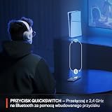 SteelSeries Arctis Nova 5P - Słuchawki wi-fi do gier - Neodymowe przetworniki magnetyczne - Ponad 100 ustawień wstępnych dźwięku - 60 godz baterii - 2,4 GHz lub BT - Mik. Gen2.X – PS5, PS4, PC,mobile
