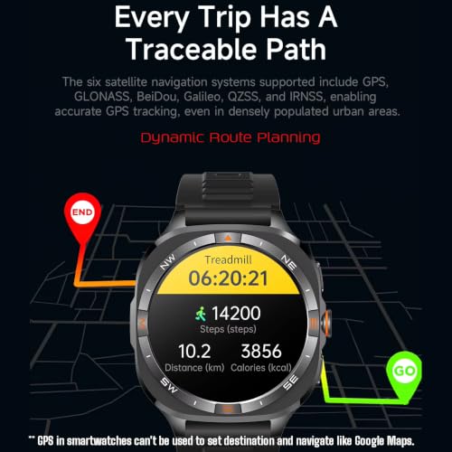 Image of Shyenah G400 Sports & Adventure GPS Tracking Smartwatch-1.46 HD | Military Design | Compass, Altimeter & Barometer | HR & SpO2 Monitoring | Bluetooth Calling | Video Watchface | 800mAh (Black)