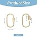 UNICRAFTALE 5pcs Real 18K Gold Screw Keychain Carabiner Lock Clasps Metal Oval Screw Locking Clasp Clip Hook Quick Link for Jewelry Making Pendant Keyrings Handbag Accessory
