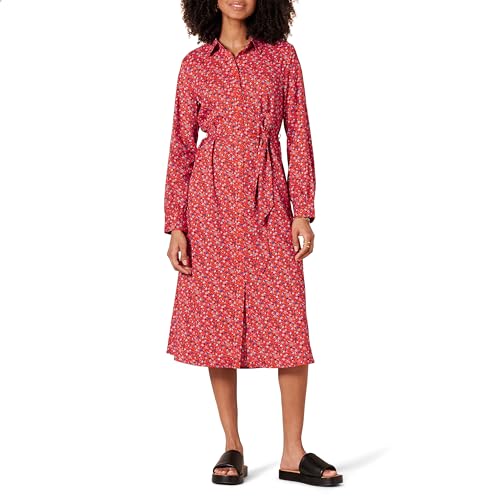Image of Amazon Essentials Women's Georgette Long Sleeve Midi Length Shirt Dress