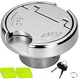 BOLOJAU 50 cm GY6 Roller-Tankdeckelabdeckung, Tankverschlusskappe für Benzin, Edelstahl-Ersatzteil für Tao Tao, für Sunl, für Ruckus, für Roketa, für Kazuma, mit Schlüsseln