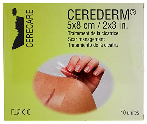 Cerederm Rectangle traitement de la cicatrice 5x8 cm pansement silicone adhésif