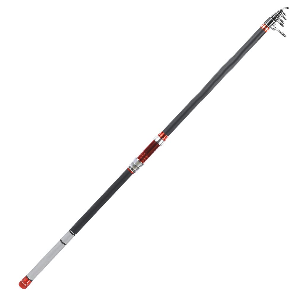 Canna da Pesca in Carbonio Telescopica Portatile Long Shot per Oceani Spiagge Fiumi 4,5 M 5,4 M