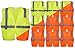 OrangeGearâ„¢ Class 2 Lime High Visibility Sleeveless 2 Pocket Zippered Mesh Safety Vest (Large) - 10 Pack