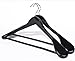 Produktbild GFYWZ Kleiderbügel aus Massivholz schwarz Eindickung Breite Schulter Durable Anti-Rutsch-Design-Trockenanzug Racks (Packung mit 10) , black , 45*22.5cm (6cm/1.4cm)