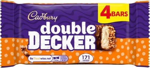 Cadbury Double Decker Chocolate Bar Multipack, 4 x 43.7 g (Pack of 1)