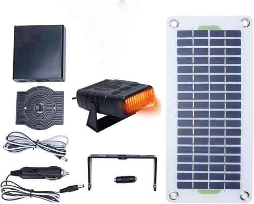 CHEOTIME - CHEOTIME 30W Solar Panel Heater, Monocrystalline Silicon Solar Panel Portable Chicken Coop Heater Space Heater for Outdoor Windshield Heating